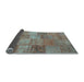 Sideview of Patchwork Light Blue Transitional Rug, con942lblu