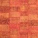 Serging Thickness of Patchwork Orange Transitional Rug, con942org