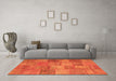 Machine Washable Patchwork Orange Transitional Area Rugs in a Living Room, wshcon942org