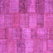 Square Patchwork Purple Transitional Rug, con942pur