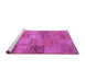 Sideview of Machine Washable Patchwork Purple Transitional Area Rugs, wshcon942pur
