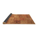 Sideview of Patchwork Brown Transitional Rug, con942brn