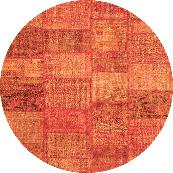 Machine Washable Patchwork Orange Transitional Area Rugs, wshcon942org