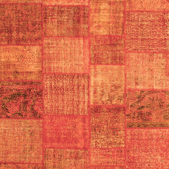 Patchwork Orange Transitional Rug, con942org