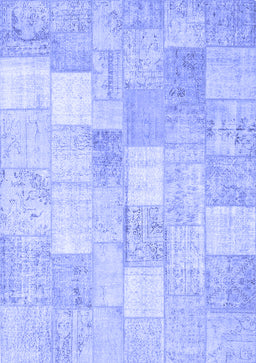 Abstract Blue Contemporary Rug, con943blu