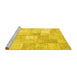 Sideview of Machine Washable Abstract Yellow Contemporary Rug, wshcon943yw