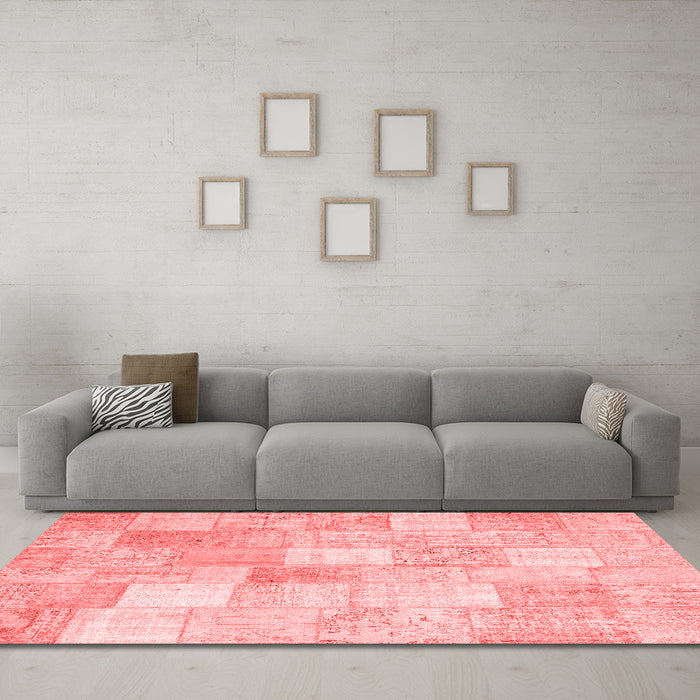Contemporary Red Washable Rugs