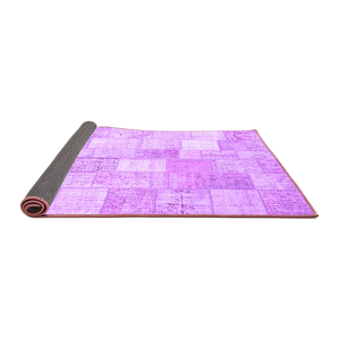 Sideview of Abstract Purple Contemporary Rug, con943pur