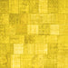 Square Machine Washable Abstract Yellow Contemporary Rug, wshcon943yw