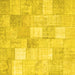 Square Abstract Yellow Contemporary Rug, con943yw