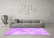 Machine Washable Abstract Purple Contemporary Area Rugs in a Living Room, wshcon943pur