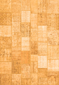 Abstract Orange Contemporary Rug, con943org