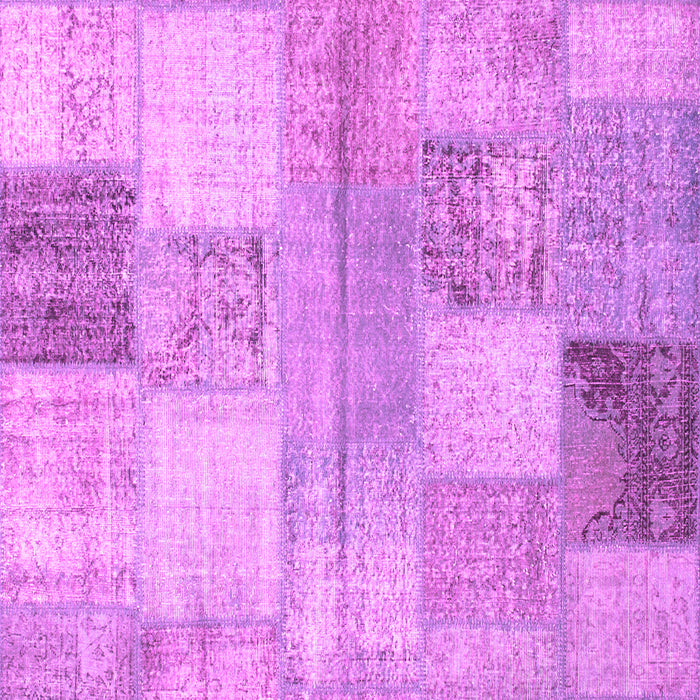 Machine Washable Patchwork Pink Transitional Rug, wshcon944pnk
