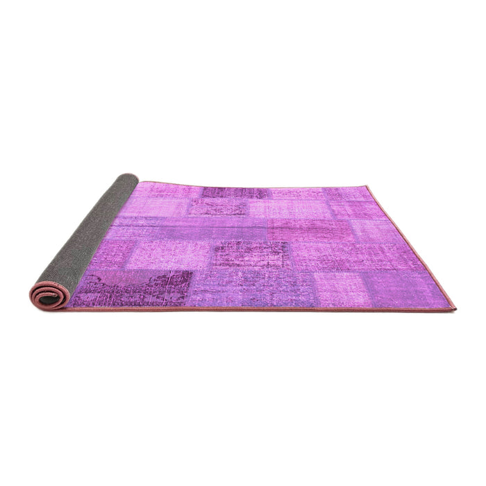 Sideview of Patchwork Pink Transitional Rug, con944pnk