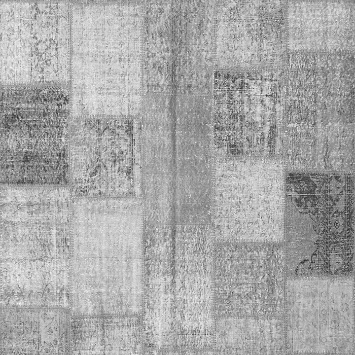 Serging Thickness of Machine Washable Patchwork Gray Transitional Rug, wshcon944gry