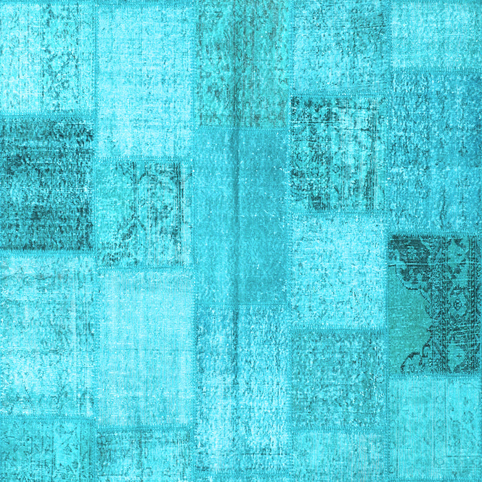Patchwork Light Blue Transitional Rug, con944lblu