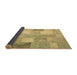 Sideview of Patchwork Brown Transitional Rug, con944brn