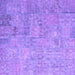 Square Patchwork Purple Transitional Rug, con945pur