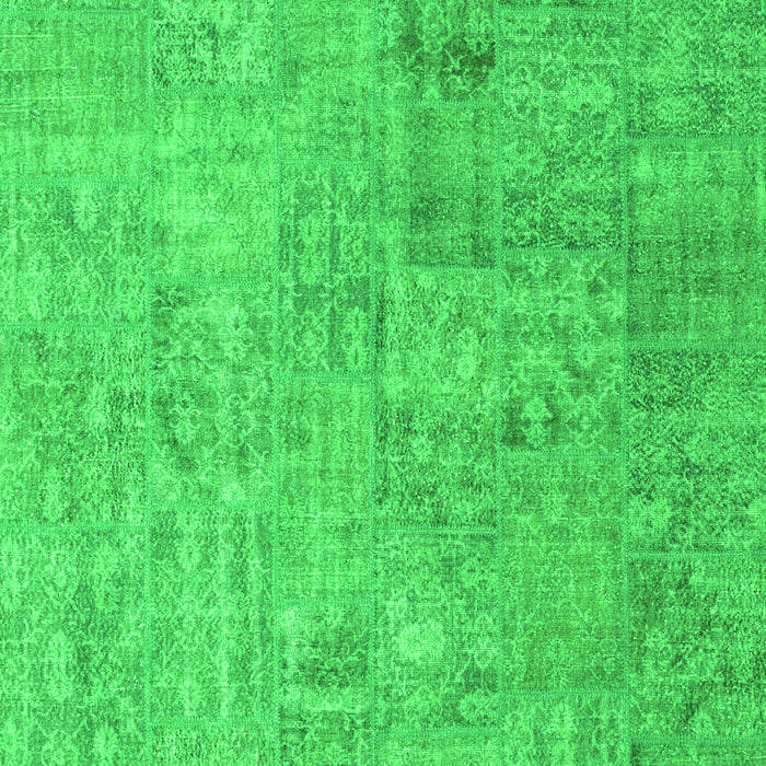 Patchwork Green Transitional Rug, con945grn