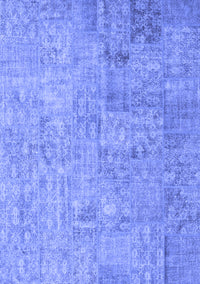 Patchwork Blue Transitional Rug, con945blu