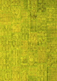 Patchwork Yellow Transitional Rug, con945yw