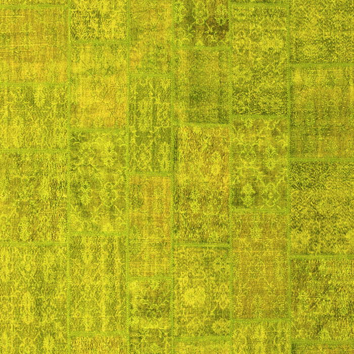 Patchwork Yellow Transitional Rug, con945yw