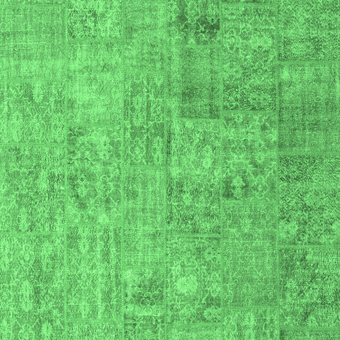 Patchwork Emerald Green Transitional Rug, con945emgrn