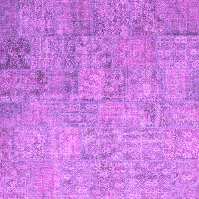 Square Patchwork Pink Transitional Rug, con945pnk