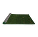 Thickness of Contemporary Dark Forest Green Modern Rug, con946