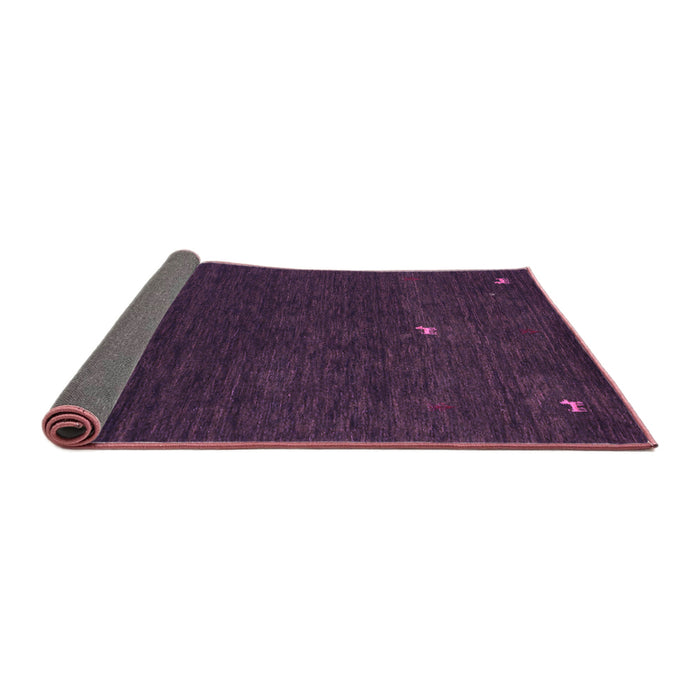 Sideview of Abstract Purple Contemporary Rug, con946pur
