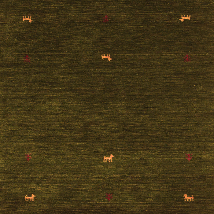 Serging Thickness of Abstract Orange Contemporary Rug, con946org