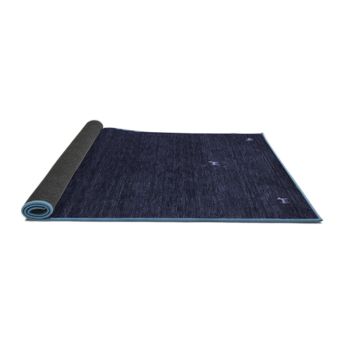 Sideview of Abstract Blue Contemporary Rug, con946blu