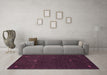 Machine Washable Abstract Pink Contemporary Rug in a Living Room, wshcon946pnk