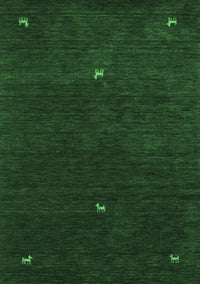 Abstract Emerald Green Contemporary Rug, con946emgrn