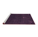 Sideview of Machine Washable Abstract Purple Contemporary Area Rugs, wshcon946pur