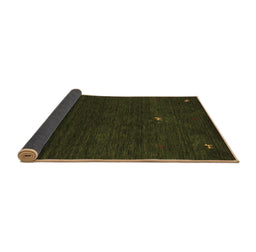 Sideview of Abstract Brown Contemporary Rug, con946brn