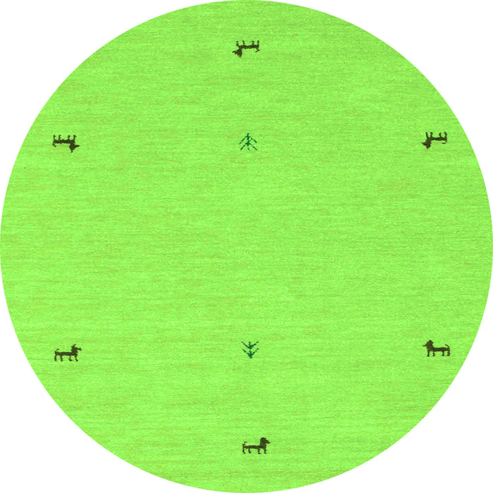 Machine Washable Solid Green Modern Area Rugs, wshcon947grn