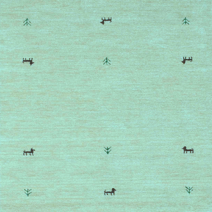 Square Solid Light Blue Modern Rug, con947lblu