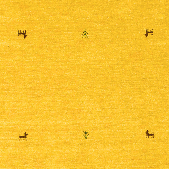 Machine Washable Solid Yellow Modern Rug, wshcon947yw