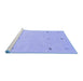 Sideview of Machine Washable Solid Blue Modern Rug, wshcon947blu