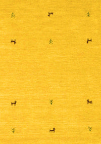 Solid Yellow Modern Rug, con947yw