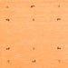 Round Machine Washable Solid Orange Modern Area Rugs, wshcon947org