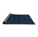 Thickness of Contemporary Deep-Sea Blue Modern Rug, con948