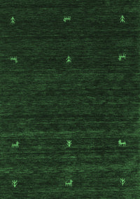 Abstract Emerald Green Contemporary Rug, con948emgrn