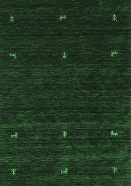 Abstract Emerald Green Contemporary Rug, con948emgrn