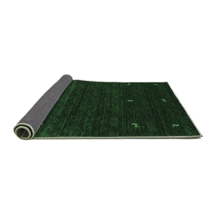 Sideview of Abstract Emerald Green Contemporary Rug, con948emgrn