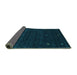 Sideview of Abstract Turquoise Contemporary Rug, con948turq