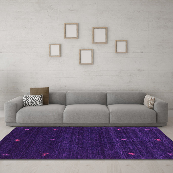 Machine Washable Abstract Pink Contemporary Rug in a Living Room, wshcon948pnk