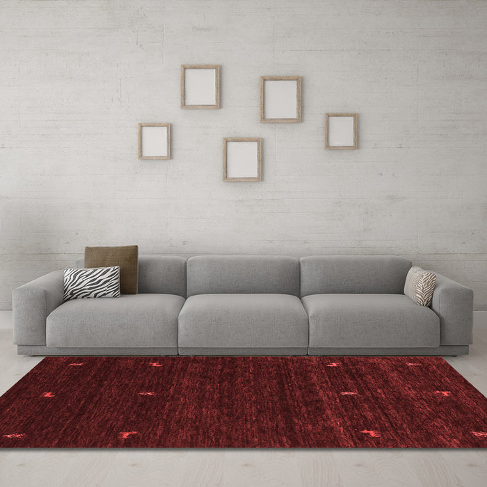 Contemporary Red Washable Rugs