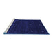 Sideview of Machine Washable Abstract Blue Contemporary Rug, wshcon948blu